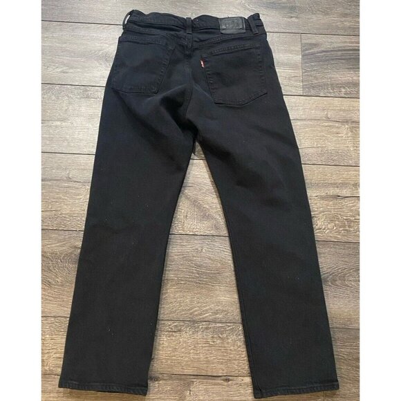 Levi's Premium Denim Wedgie Straight Jeans Button Fly Black Size 27 - Picture 3 of 3